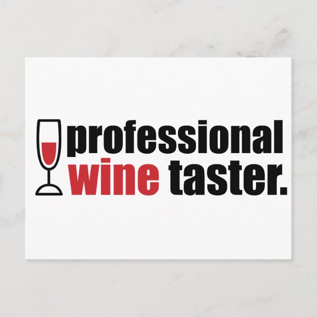 Professional Wine Taster Postcard (Front)