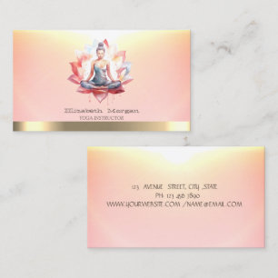 Professional Women Lotus Yoga  Business Card