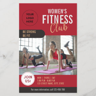 Professional Women's Fitness Club Flyer