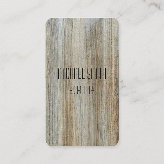 Professional Wood Grain Look #9 Business Card (Front)