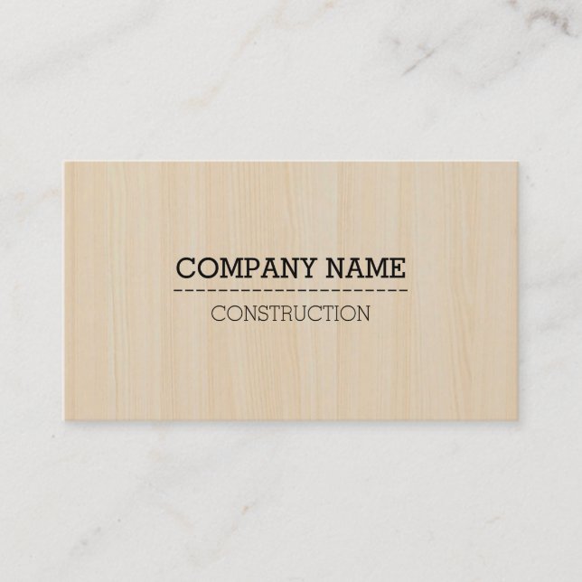 Professional Wood Grain Look Business Card (Front)