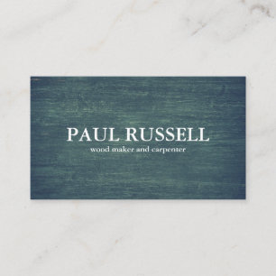 Professional Wood Grain Rustic Carpenter Carpentry Business Card