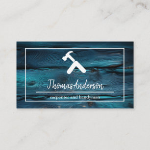 Professional Wood Grain Rustic Carpentry Business Card