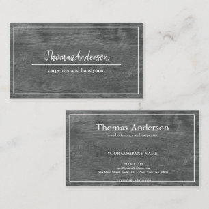 Professional Wood Grain Rustic Carpentry Business Card