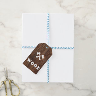 Professional Woodworker Dark Wood Carpenter Cust Gift Tags