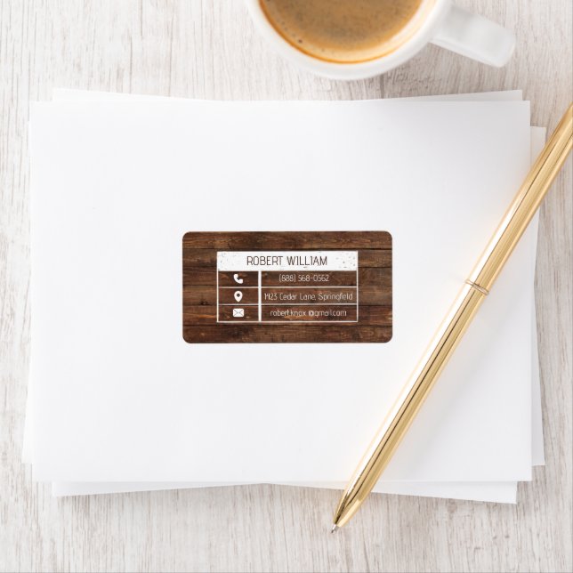Professional Woodworker | Dark Wood Carpenter Cust Label (Insitu)