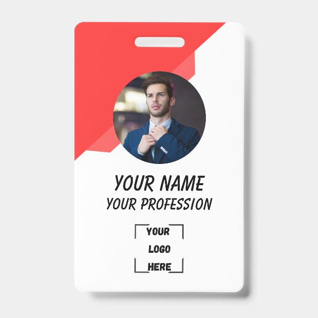 Professional Worker Photo ID Badge (Front)