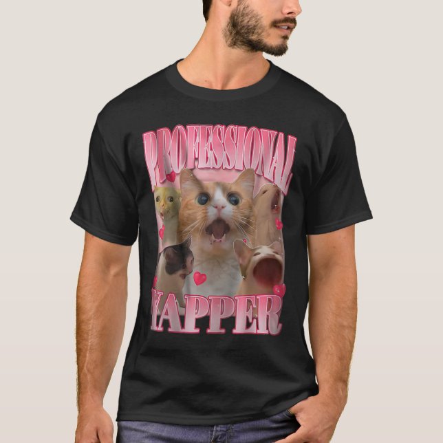Professional Yapper Cat Funny Oddly Specific Dank  T-Shirt (Front)