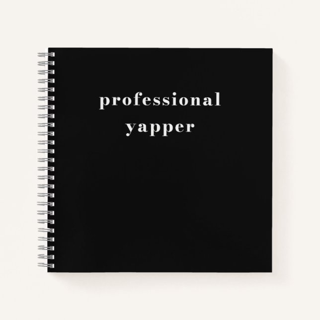 Professional Yapper Shirt – Funny Mum Gift Notebook (Front)