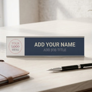 Professional Your Business Logo Here Template Desk Name Plate