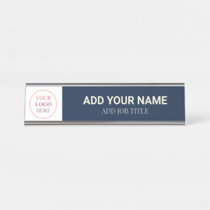 Professional Your Business Logo Here Template Desk Name Plate