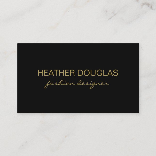 Professionally Sleek (Black) Business Card (Front)