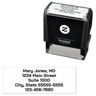 Professional's Name Return Address Phone Number Self-inking Stamp