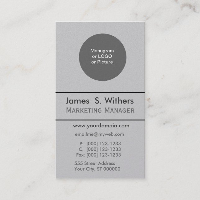 Professionaly Rebranding  Logo on Top Business Card (Front)