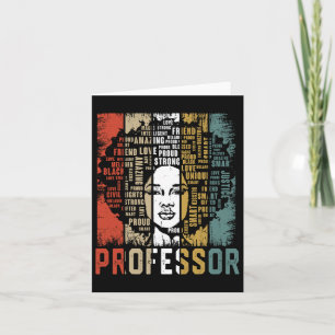 Professor Afro African American Women Black Histor Card