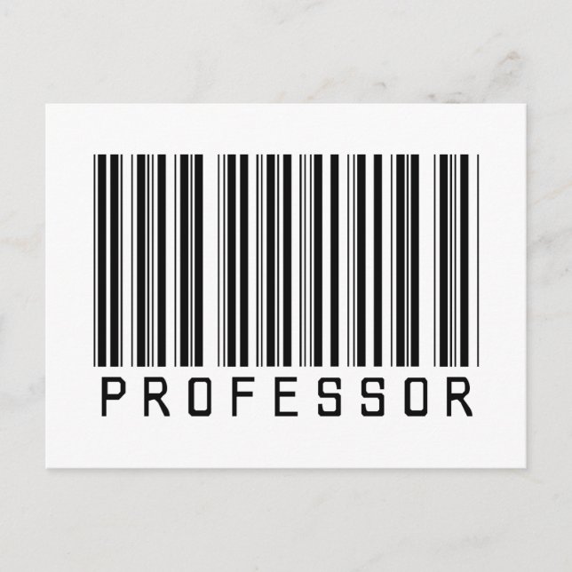 Professor Bar Code Postcard (Front)