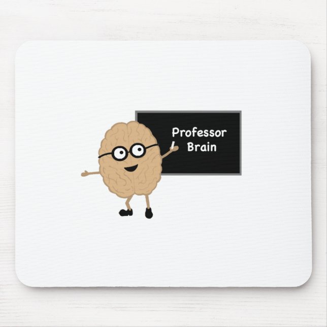 Professor Brain Mouse Pad (Front)