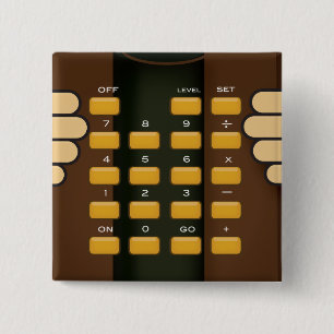 Professor Calculator 15 Cm Square Badge
