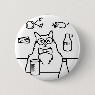 Professor Cat 6 Cm Round Badge