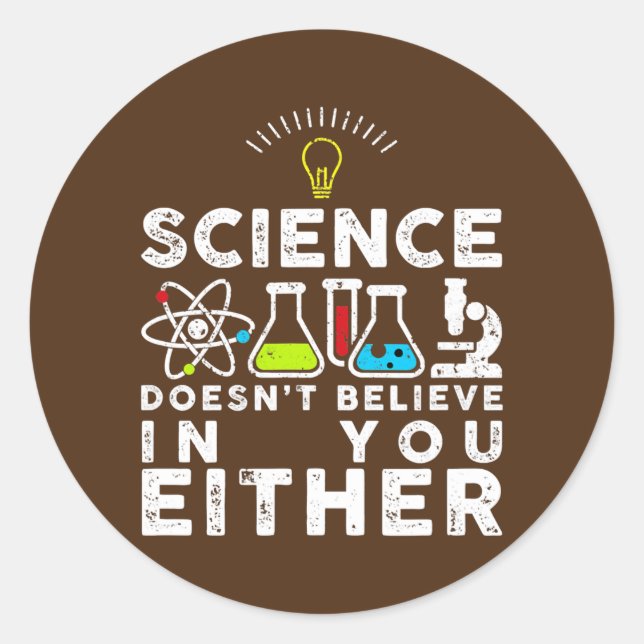 Professor Chemist Elements Scientist periodic Classic Round Sticker (Front)