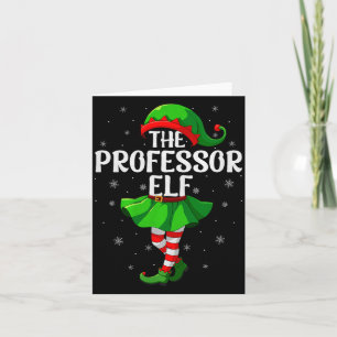 Professor Elf Christmas Girls Women Elf Squad Xmas Card
