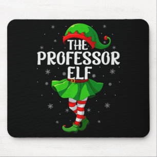 Professor Elf Christmas Girls Women Elf Squad Xmas Mouse Pad
