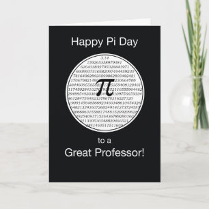 Professor Pi Day Circle Card