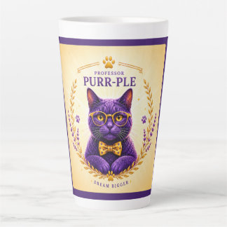 Professor Purr-Ple™ – Dream Bigger Latte Mug