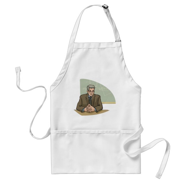 Professor Scholar Male Educator Teacher Standard Apron (Front)