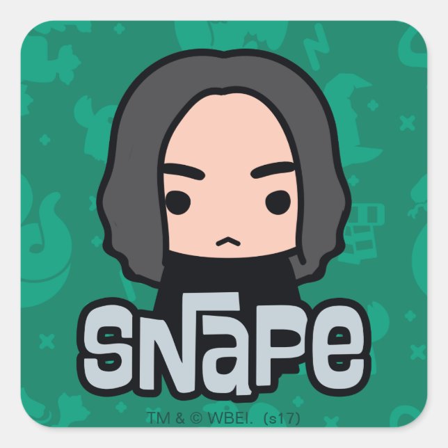 Professor Snape Cartoon Character Art Square Sticker (Front)