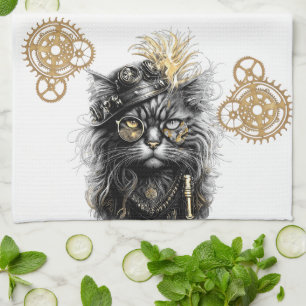 Professor Sprocket-Paws Tea Towel