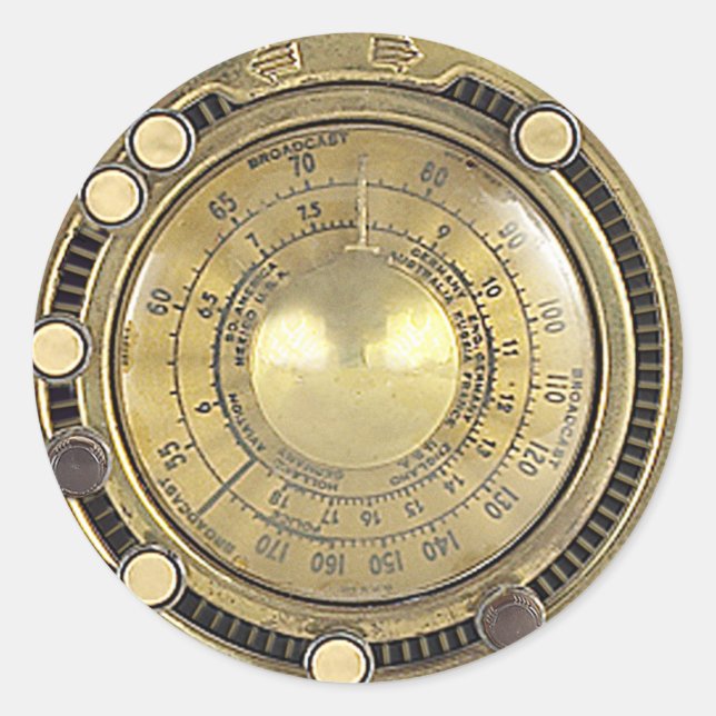 Professor Temple's Adaptive Marconiscope Classic Round Sticker (Front)