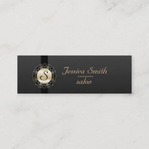 Proffesional elegant plain monogram mini business card