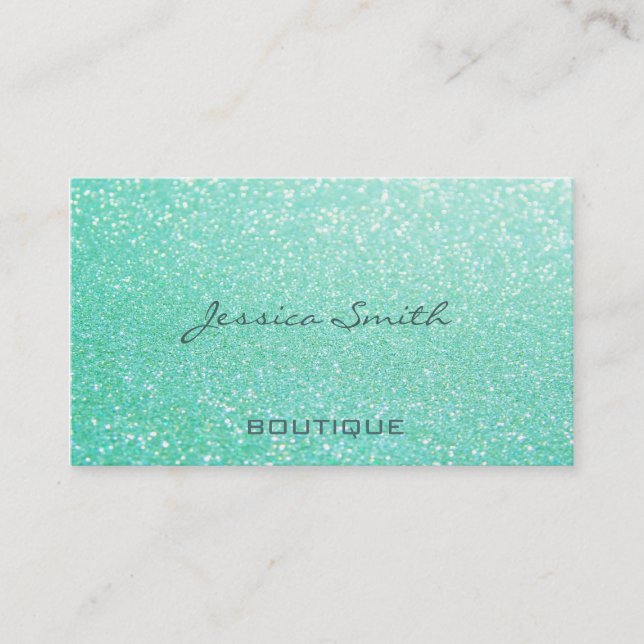Proffesional glamourous elegant glittery business card (Front)