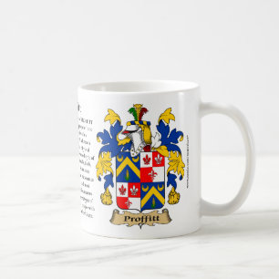 Proffitt, the Origin, the Meaning and the Crest Coffee Mug