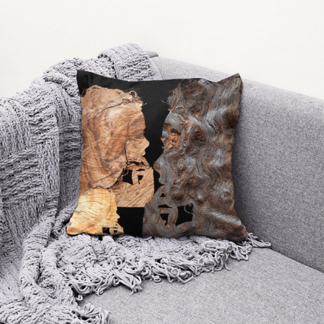 Profil de femme perplexe - Bois Cushion (Creator Uploaded)