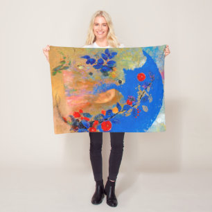 Profile beneath an Arch, Redon Fleece Blanket