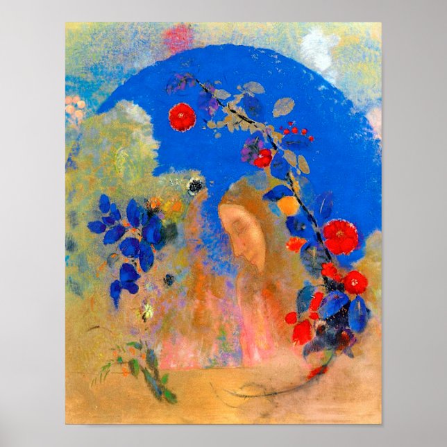 Profile beneath an Arch, Redon Poster (Front)