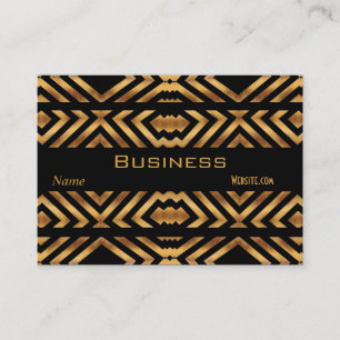 Profile Business Card Retro Black Gold Exotic