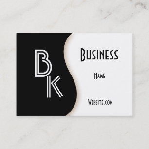 Profile Business Card Simple Black White