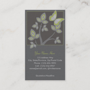 Profile Business Card: Tree with Butterfly Business Card