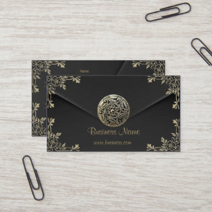 Profile Business Sepia Black Velvet Look Business Card