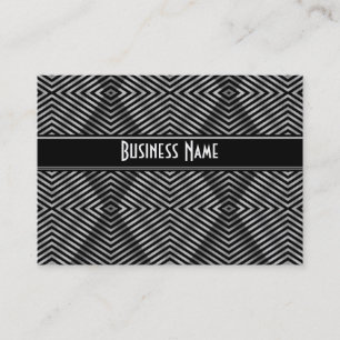 Profile Card Black & White Style Diamond Stripe