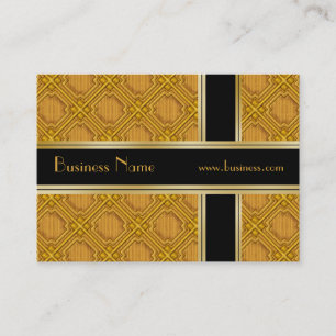 Profile Card Business Black Gold Embossed 2