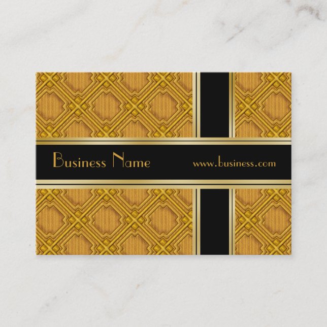 Profile Card Business Black Gold Embossed 2 (Front)