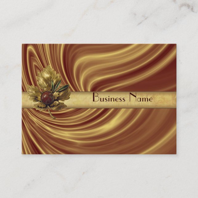 Profile Card Business Gold Silk (Front)