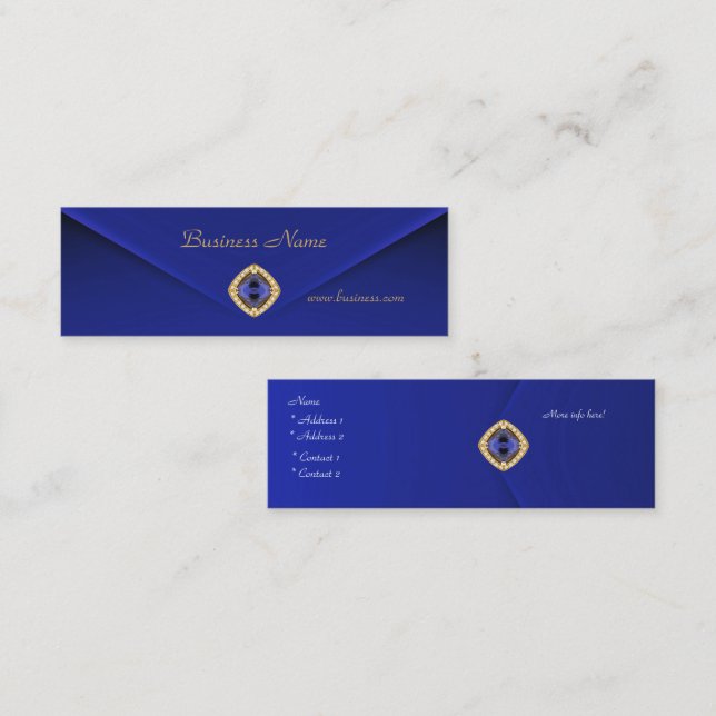 Profile Card Business Rich Blue Velvet Jewel 2 (Front/Back)