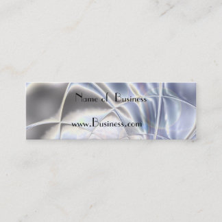 Profile Card Business Silver Foil Pearl Long