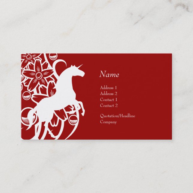 Profile Card - Decorative Unicorn (Front)