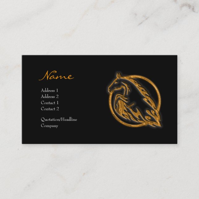 Profile Card - Metallic Horse (Front)